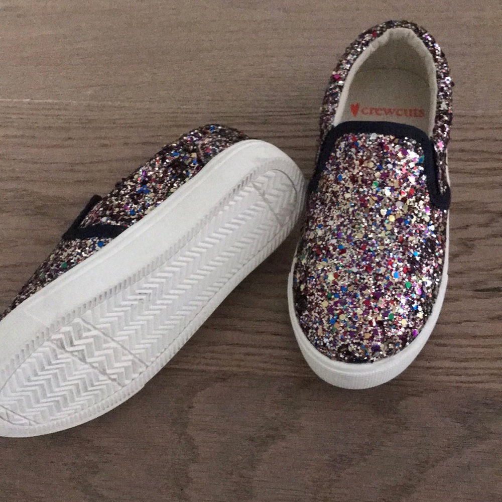 Crewcuts toddler glittery slip-on sneaker NWOT
